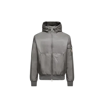 Moncler Zip-up Bomber Jacket In Gray