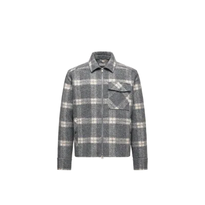 Moncler Graphic Logo Long Sleeve Cotton T-shirt In Gray