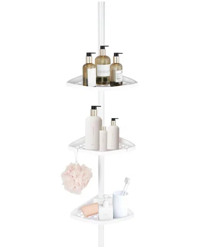 J&v Textiles Rustproof 3-tier Shower Caddy In White