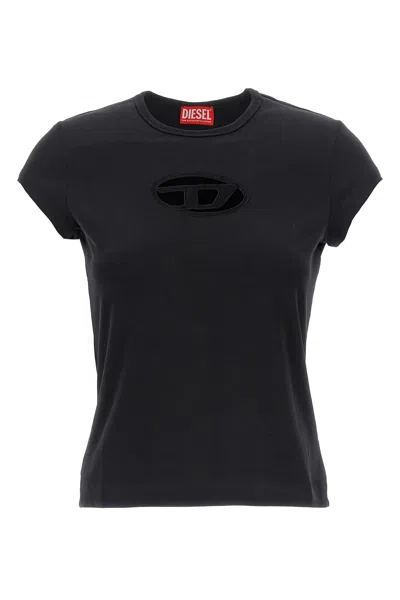 Diesel T-angie Logo T-shirt In Black