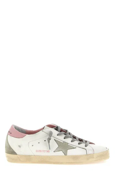 Golden Goose Leather Upper Sneakers With Suede Star Patch In Pink