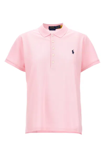 Polo Ralph Lauren Pink Cotton Piquet Slim-fit Polo Shirt In Pink
