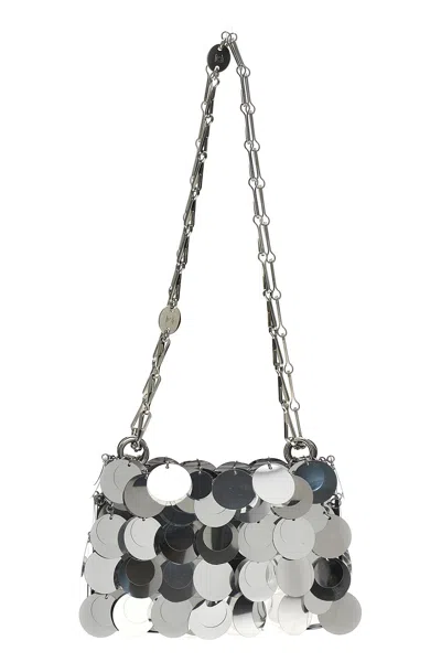 Rabanne Women's Maxi Sequins Nano Shoulder Bag In White