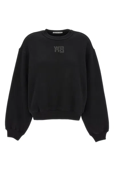 Alexander Wang T T By Alexander Wang Puff Logo Sweatshirt In Black