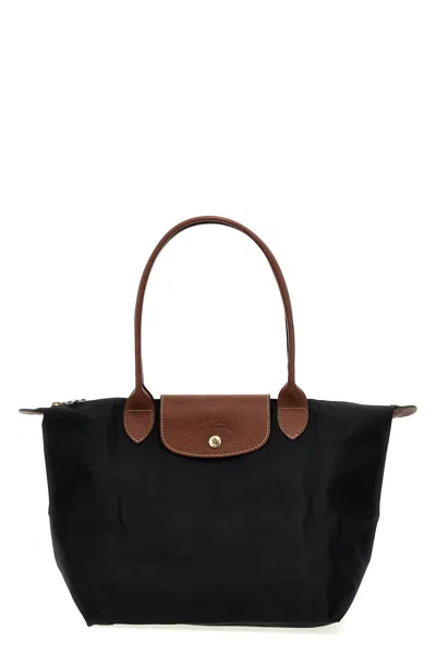 Longchamp Le Pliage Medium Folding Tote Bag In Black