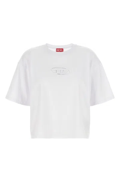 Diesel T-shirt T-buxt-crop-od White In White