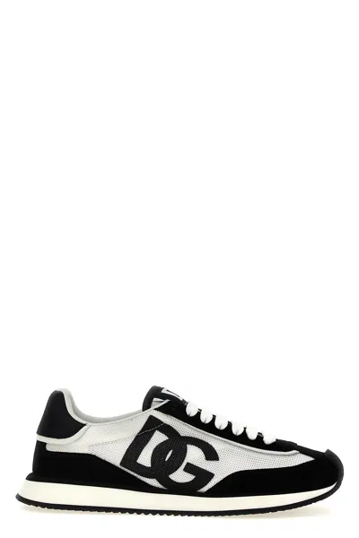 Dolce & Gabbana Mixed-material Dg Cushion Sneakers In Multi