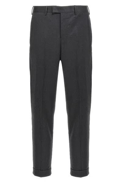 Pt Torino Tailored Trousers Sharp Finish In Gray