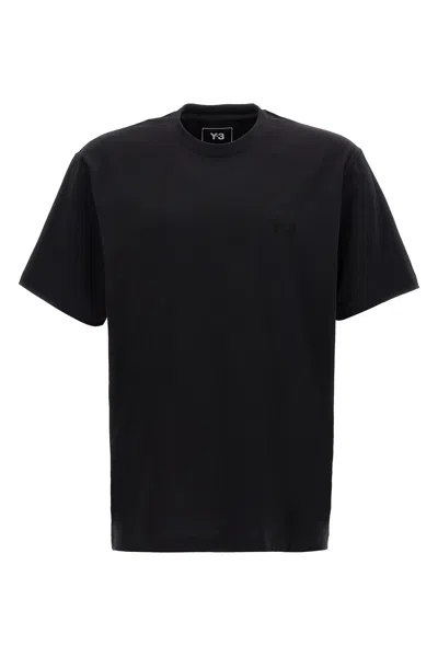 Y-3 Logo Cotton T-shirt In Black