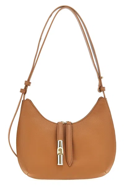 Furla Small Goccia Shoulder Bag In Brown