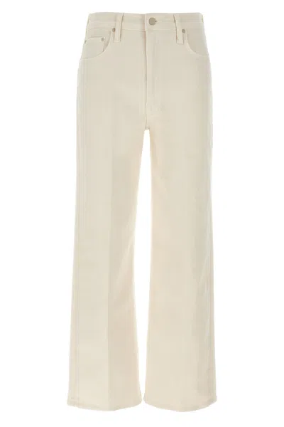 Mother Stretch Denim The Rambler Trousers In White