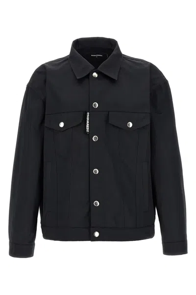 Dsquared2 'ever Jean D2' Jacket In Black