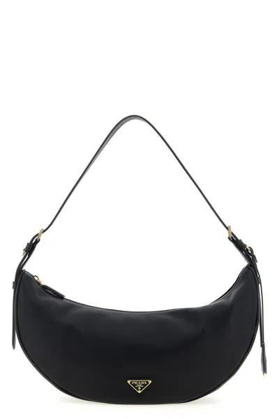 Prada Black Re-nylon Shoulder Bag In Black