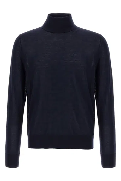 Dsquared2 Virgin Wool Turtleneck Sweater In Blue