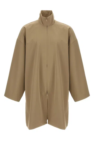 Fear Of God Essential Sporty Puffer Jackets Beige In Brown