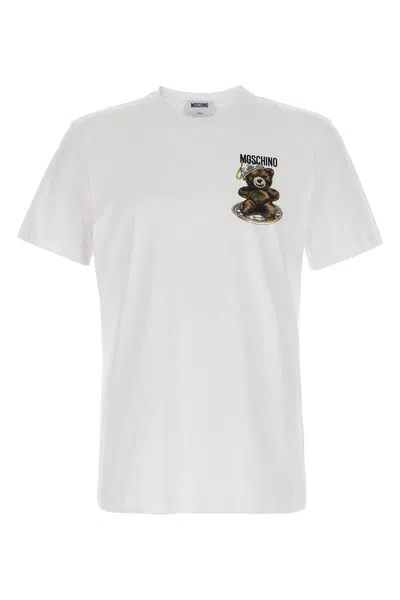 Moschino Teddy Bear-print Crewneck T-shirt In White