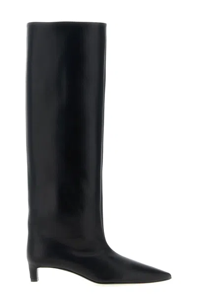 Jil Sander Tall Boots With Pointed Toe And Stiletto Heel In Black