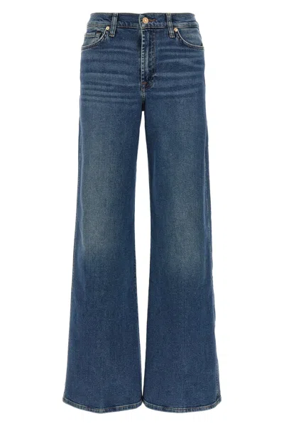 7 For All Mankind Wide-leg Jeans With Five-pocket Design In Blue