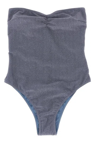 Mc2 Saint Barth 'soleil' One-piece Swimsuit In Gray