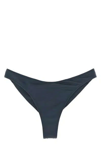 Mc2 Saint Barth Naomi Cheeky Logo-patch Bikini Bottoms In Black