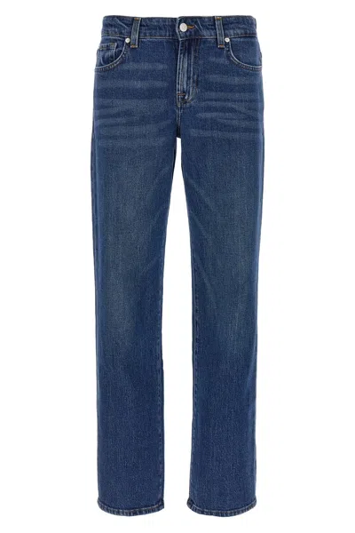 7 For All Mankind Calie Ankle Straight Leg Jeans In Multi