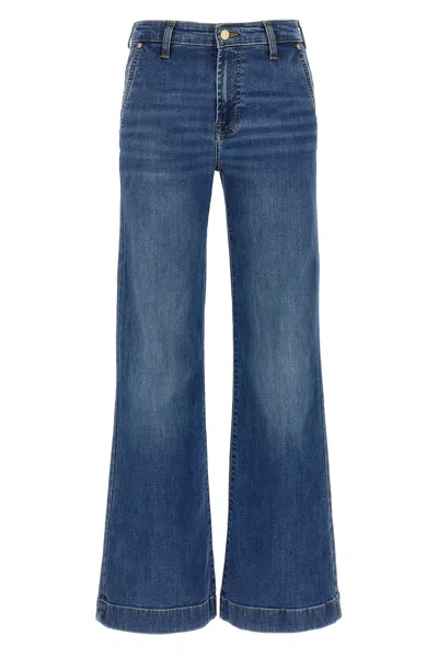 7 For All Mankind Original Tailorless Dark New York Bootcut Jean In Blue