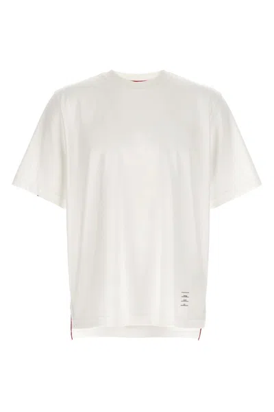 Thom Browne 'rwb Knit Trim' T-shirt In White