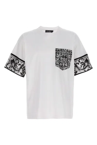 Dolce & Gabbana Dolce&gabbana Men Maiolica Print T-shirt In White