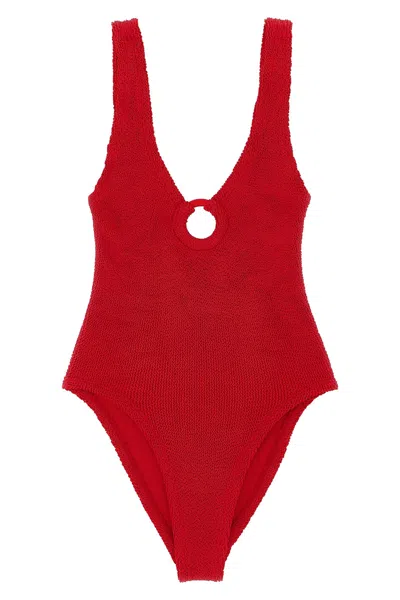 Hunza G 'celine Swim' One-piece Swimsuit In Red