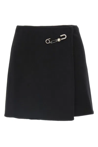 Ermanno Scervino Minigonna In Lana Nera  Donna In Black