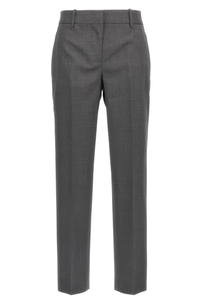 Ermanno Scervino Wool Trousers With Back Pockets And Belt Loops In Gray