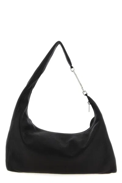 Rick Owens Shoulder Bag With Metal Hardware And Textured Finish In Black