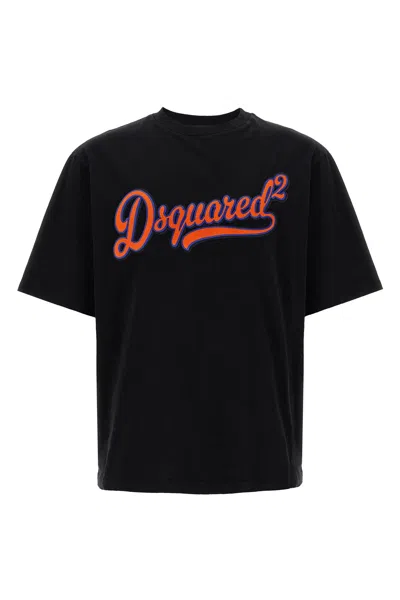 Dsquared2 Dsquared Loose Fit Sponge Patch T-shirt In Black