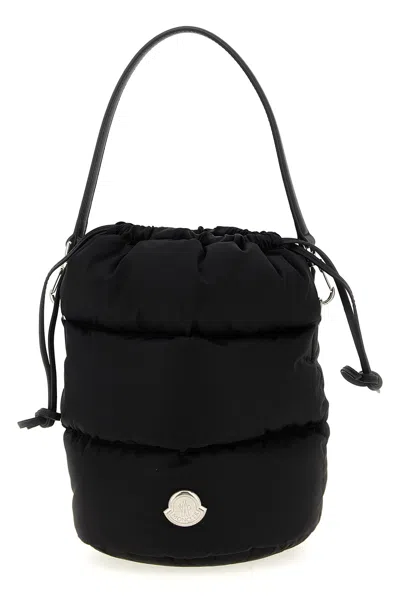 Moncler Caradoc Fabric Bucket Bag With Adjustable Strap In Black