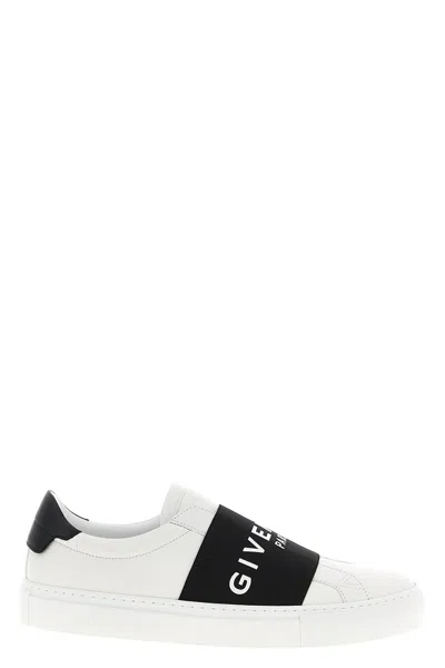 Givenchy Urban Street Leather Sneakers With Elastic Band In White