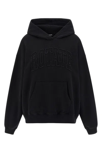 Rotate Birger Christensen Hooded Sweatshirt With In Blue