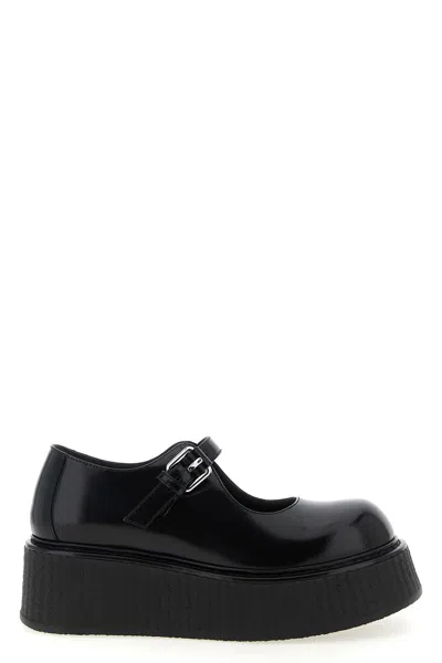Moschino Lace-up Shoes 'olivia' Mary Jane In Black