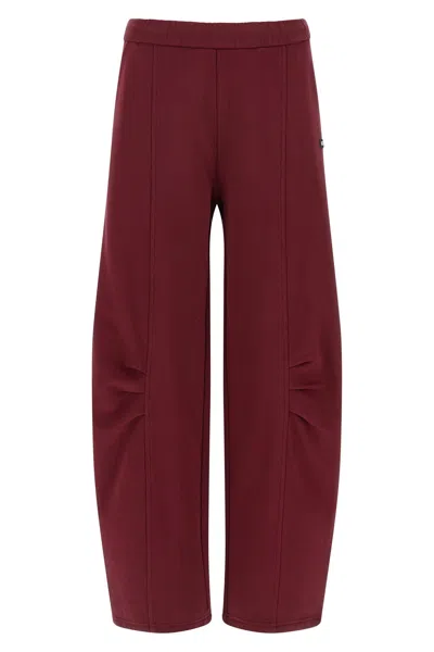 Rotate Birger Christensen Rotate Burgundy Cotton Pants In Burgundy
