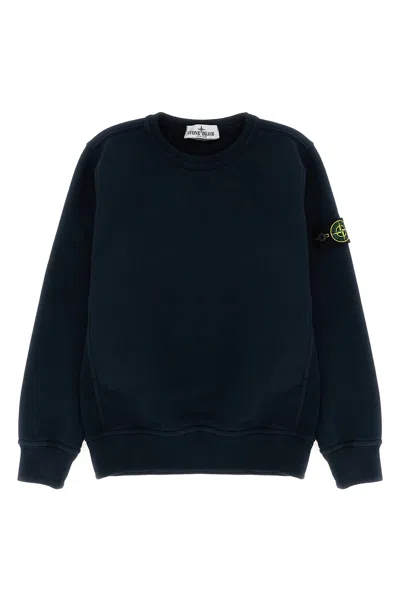 Stone Island Sweater With Logo In Blue