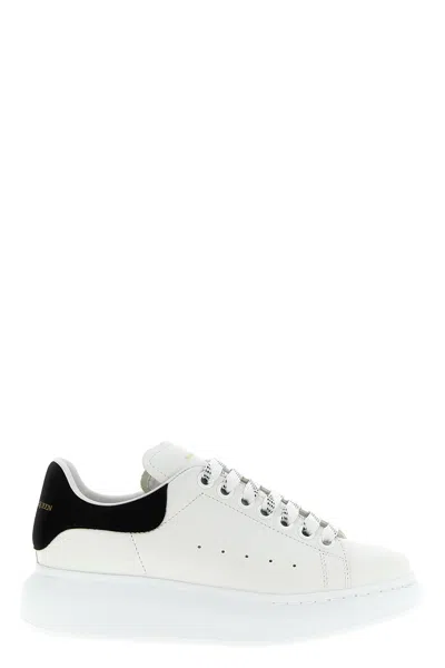 Alexander Mcqueen Black And White Low Top Sneakers With Logo Lettering On The Tongue And Contrasting Heel With Logo Le In Neutral