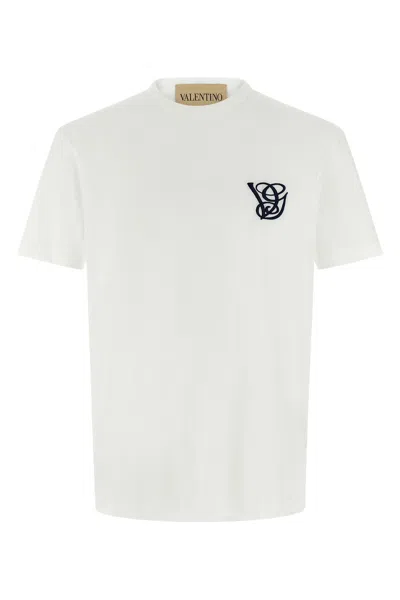 Valentino Cotton T-shirt With Vg Patch In White