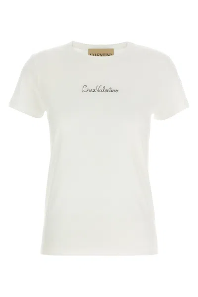 Valentino White Cotton T-shirt In White