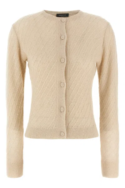 Fabiana Filippi Sequin Crochet Knit Cardigan In Neutral