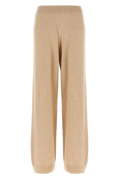 Fabiana Filippi Cropped Wide-leg Pants With Ribbed Waistband And Vertical Seams In Brown