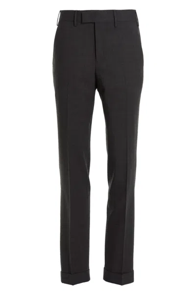 Pt Torino Trousers Tailored Cuffed Hem In Black