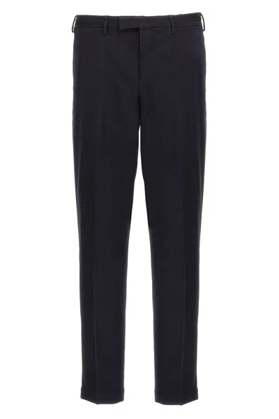 Pt Torino Trousers Tapered Cuffed Hem In Black