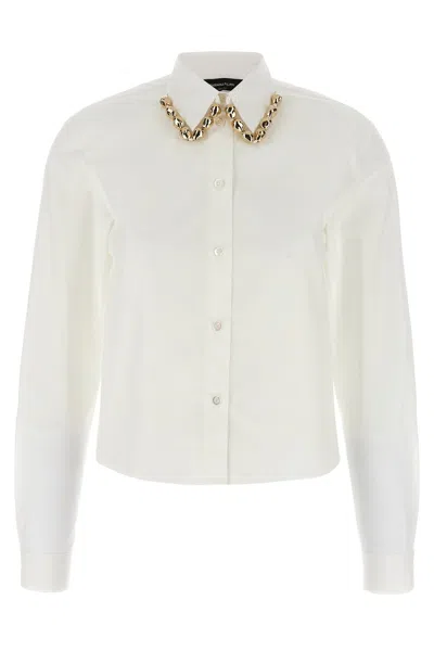 Fabiana Filippi Embellished Collar Long Sleeves Shirt In White