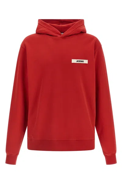 Jacquemus Le Sweatshirt Gros Grain In Red