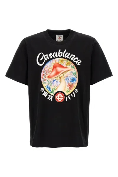 Casablanca Mushroom Emblem T-shirt In Black