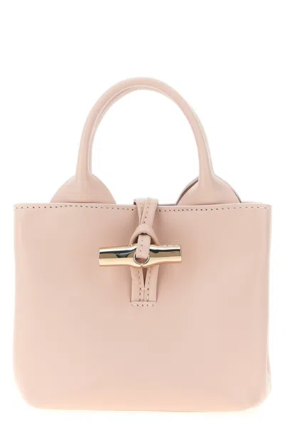 Longchamp Le Roseau Xs Leather Handbag In Pink
